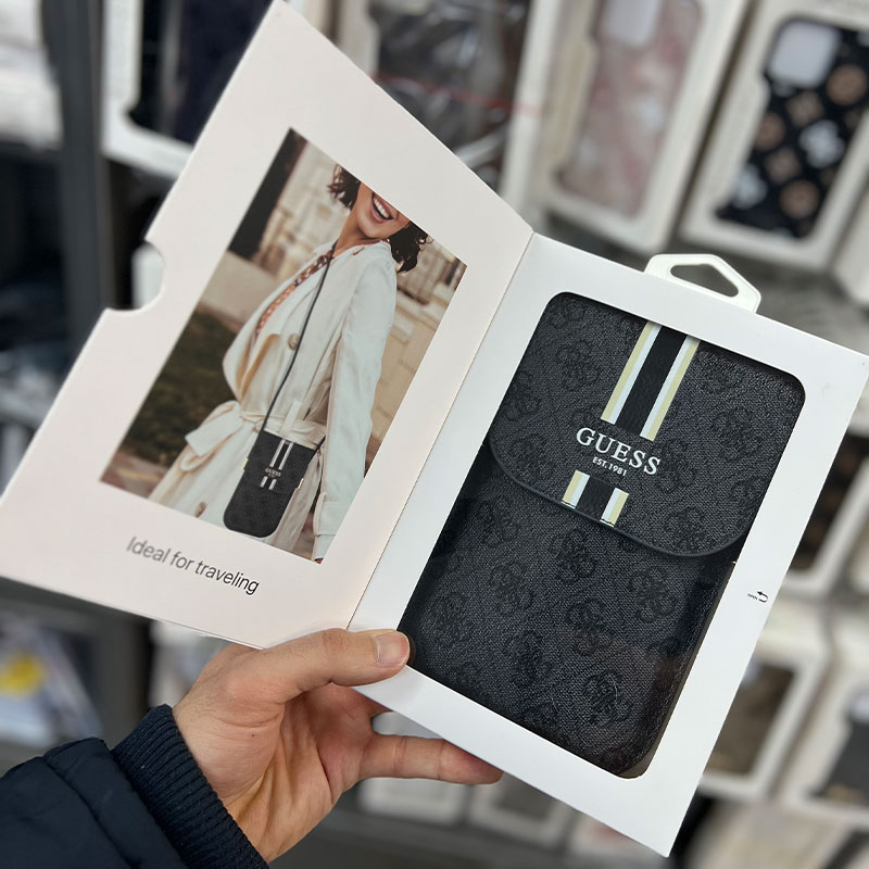 کیف اورجینال GUESS مدل 4G Collection Stripes Design برای موبایل