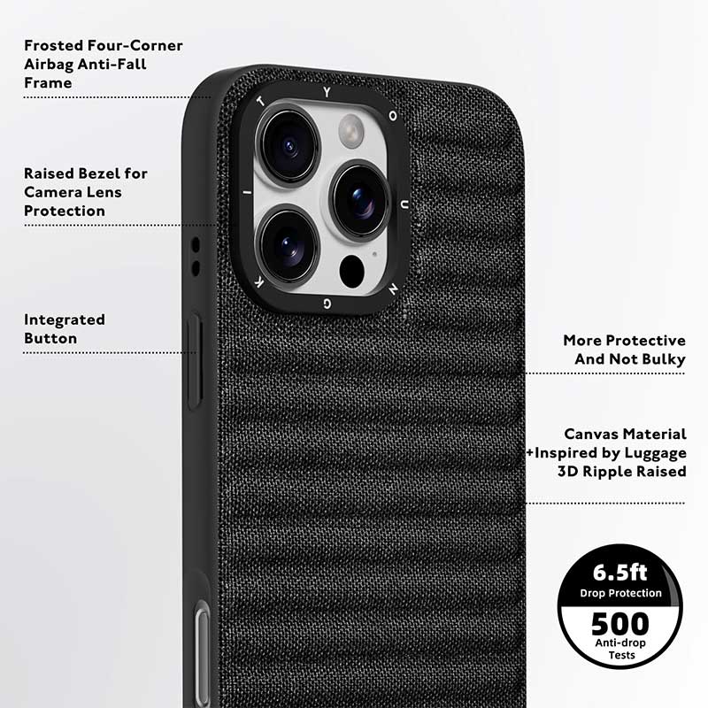 قاب Youngkit مدل Splashproof Canvas با پشتیبانی از MagSafe برای آیفون