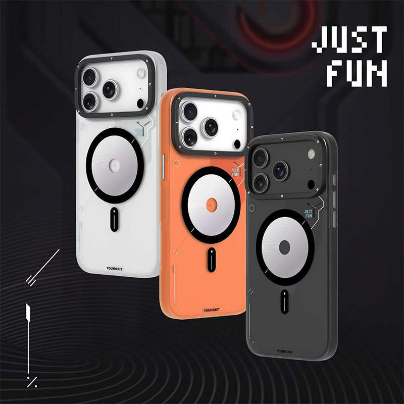  قاب یانگکیت BeatFlow  با طراحی دیسک موسیقی برای آیفون 17 مگسیف دار