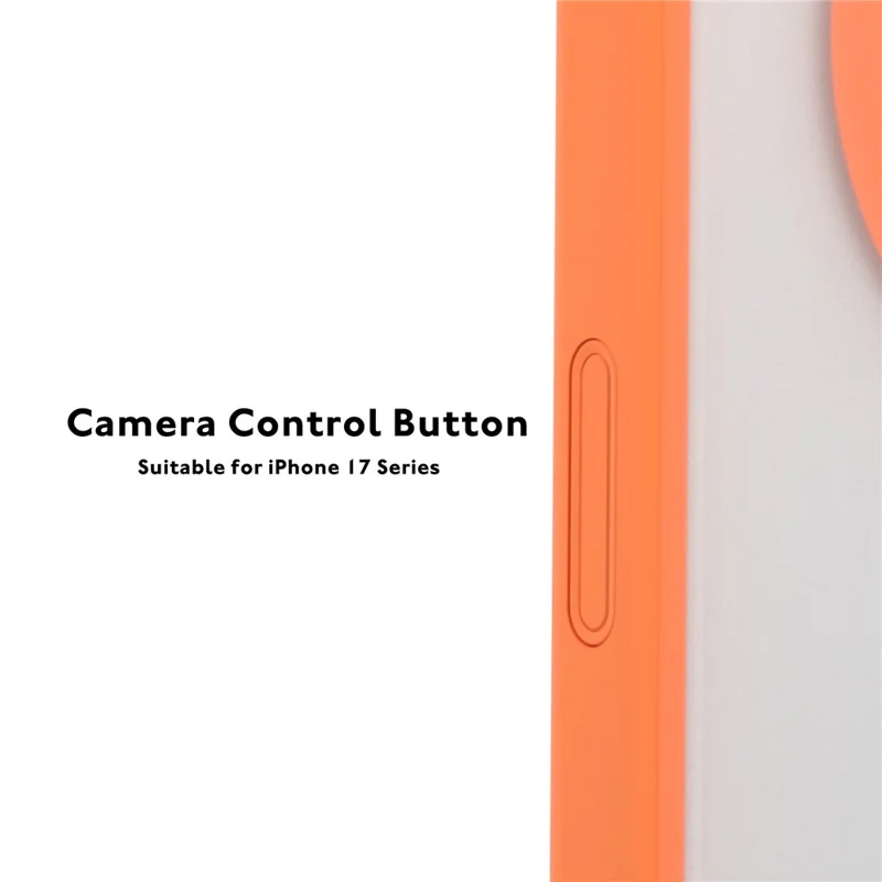 قاب یانگ‌کیت مدل Clear کیس نارنجی نیمه‌مات آیفون 17 پرومکس – ضد اثر انگشت و مگسیف‌دار
