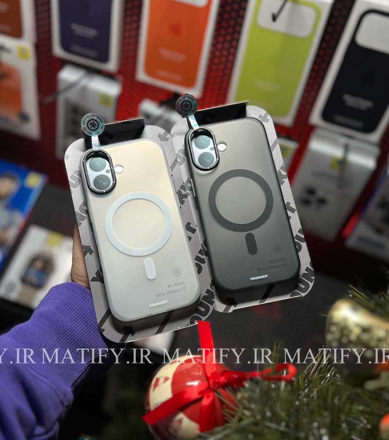 قاب مشکی مینیمال MagSafe مدل Hidden Sand | مقاوم و شیک